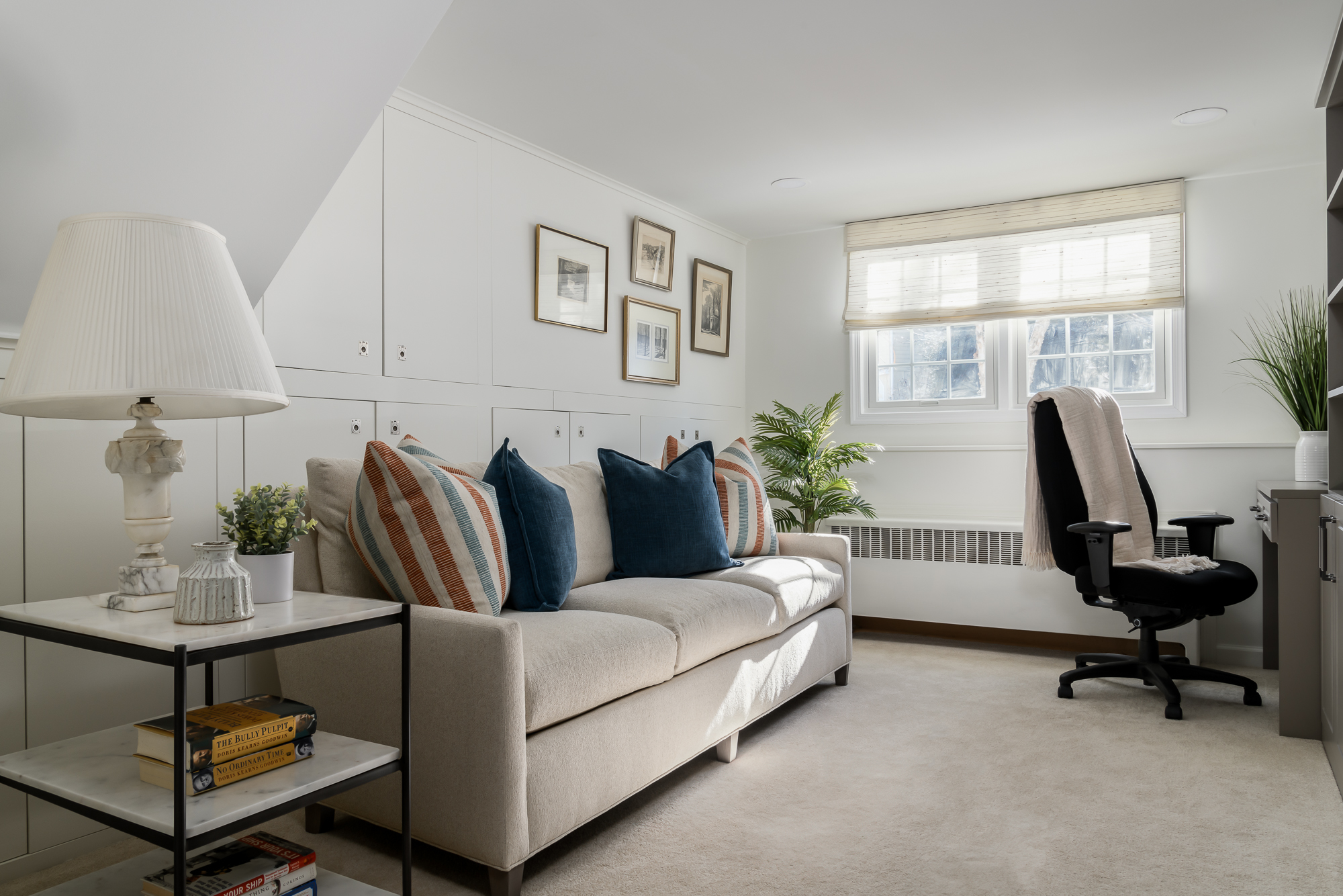 A refined, light-filled sitting room styled by Yellow Stone Interior Design